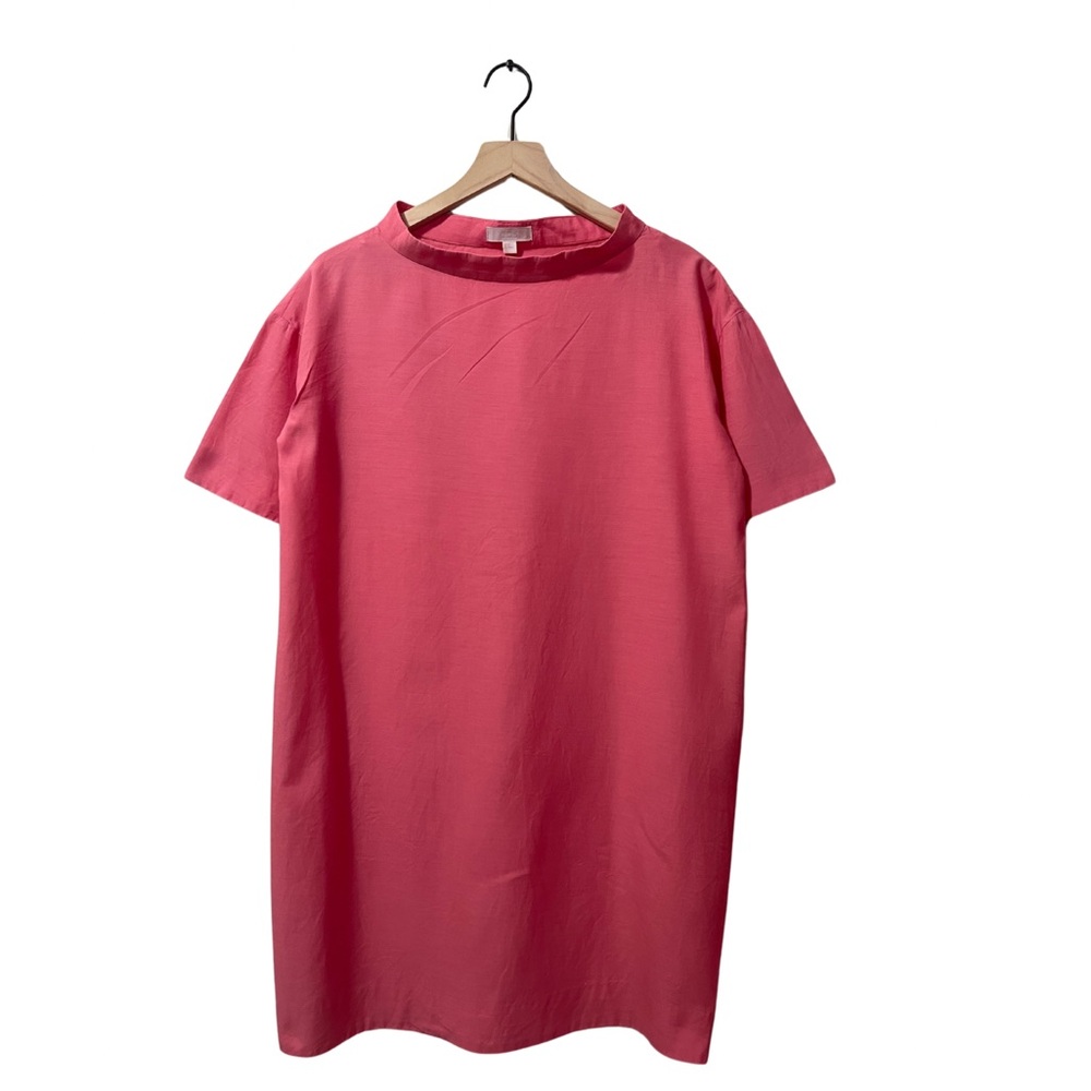 COS Coral Pink Mock Neck Casual Shift Dress Size 6